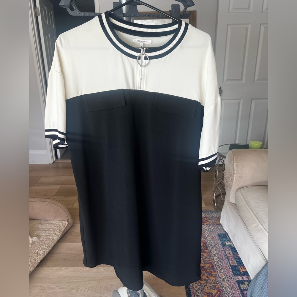 Avec Les Fillies Black and White Dress